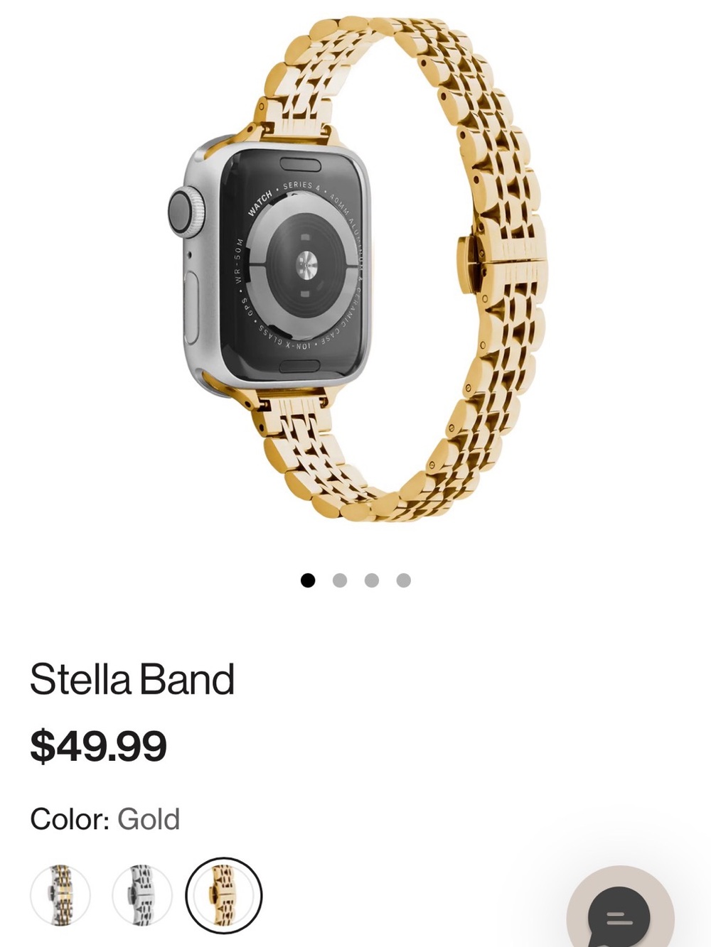 Solace Stella Band Gold Replacement Watch Strap for Apple Watch 38/40/41/42mm